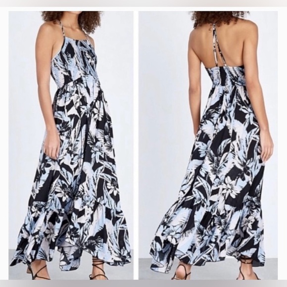 Free People Heat Wave Printed Maxi Dress Black OB957972 ,XS,MSRP-$108 - Picture 5 of 6
